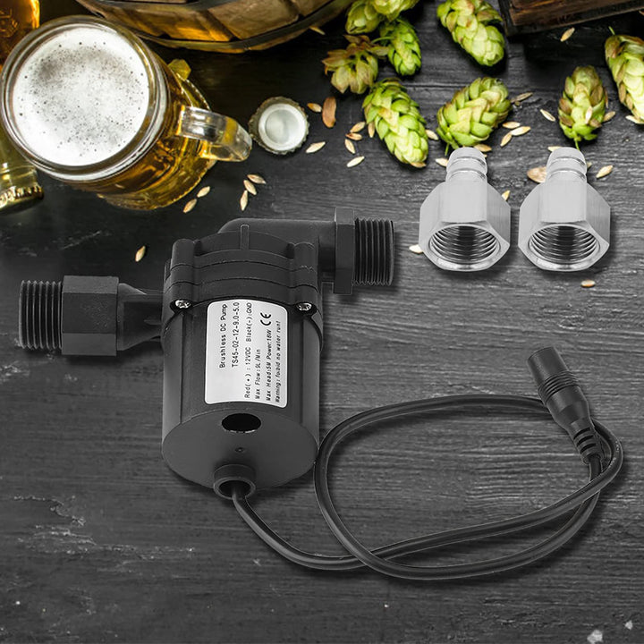 Braupumpe,Bierfasspumpe,Bierdruckpumpe,DC 12V 18W Brewing Homebrew Pump Circulation Brushless Beer P