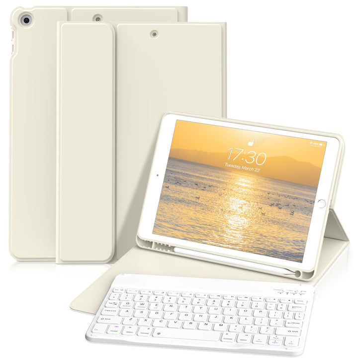 Tastatur Hülle für iPad 9. Generation / 8. Generation / 7.Generation 10,2 Zoll, Magnetisch Abnehmbar