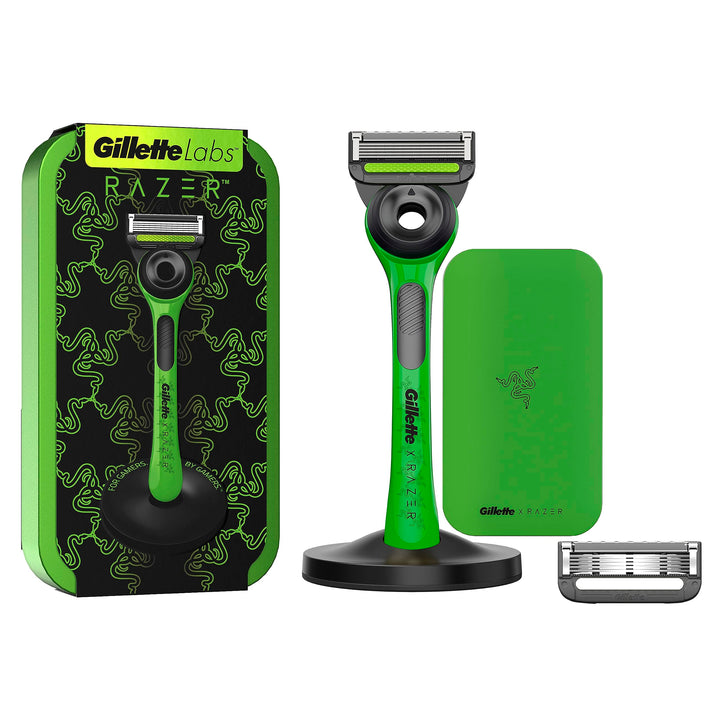 Gillette Labs mit Reinigungs-Element, Razer Limited Edition Rasierer und Reise-Etui für unterwegs, 1