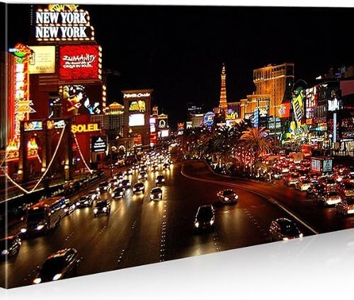 islandburner Bild Bilder auf Leinwand The Strip Las Vegas Casino 1p XXL Poster Leinwandbild Wandbild