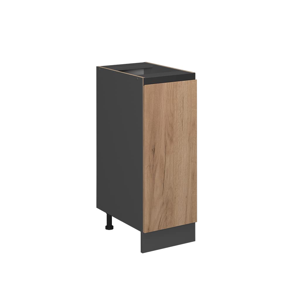 Vicco Apothekerschrank R-Line, Goldkraft Eiche/Anthrazit, 30 cm J-Shape, ohne Arbeitsplatte Goldkraf