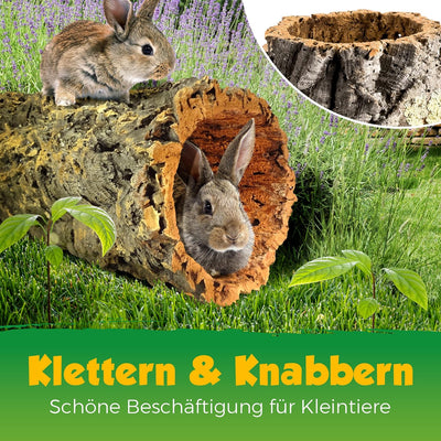 Kork-Deko XL Korkröhre | Korktunnel | Korkrinde | gereinigt & desinfiziert, ca. 60 cm, = 15-20 cm (e