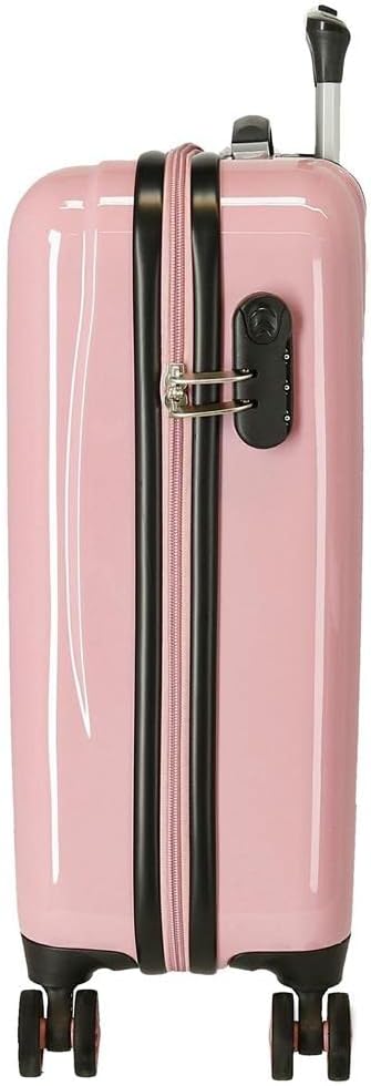 Roll Road One World Kabinentrolley, Rosa, 38 x 55 x 20 cm, Hartplastik, seitlicher Kombinationsversc