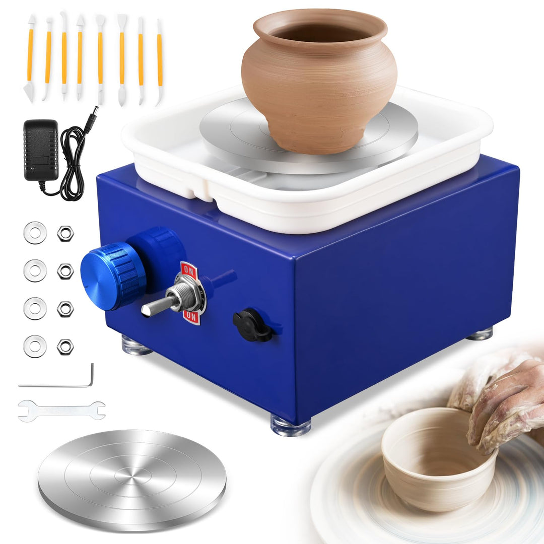 Töpferscheibe, Kooeuru Töpferscheibe Elektrisch 2000 U/min Einstellbare Geschwindigkeit, Pottery Whe