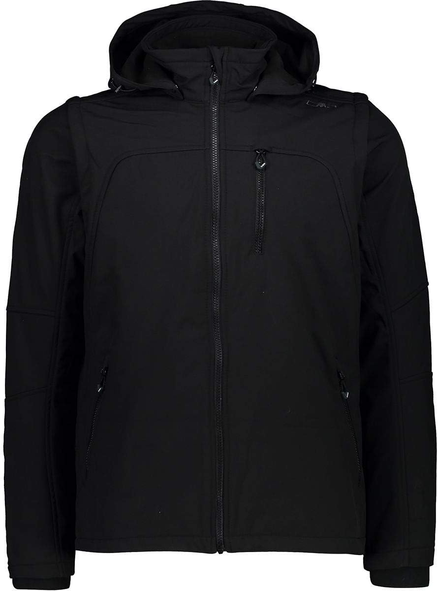 CMP – Man Jacket Snaps Hood With Detachble Sleeves 50 Schwarz, 50 Schwarz