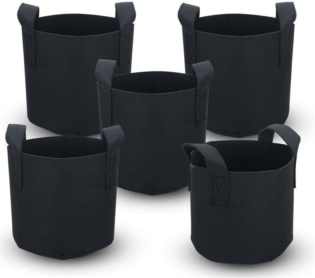 INTIRILIFE 5X Vlies Pflanzsack in 56 Liter - 15 Gallon - 50 x 30 cm – Pflanzen Übertopf aus Vliessto