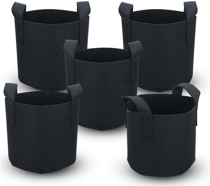 INTIRILIFE 5X Vlies Pflanzsack in 56 Liter - 15 Gallon - 50 x 30 cm – Pflanzen Übertopf aus Vliessto