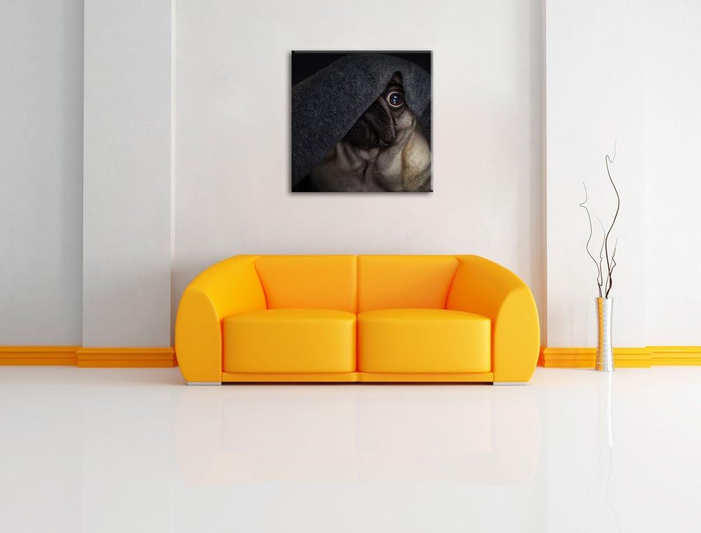 Süsser Lustiger Mobs Decke, Format: 70x70 auf Leinwand, XXL riesige Bilder fertig gerahmt mit Keilra