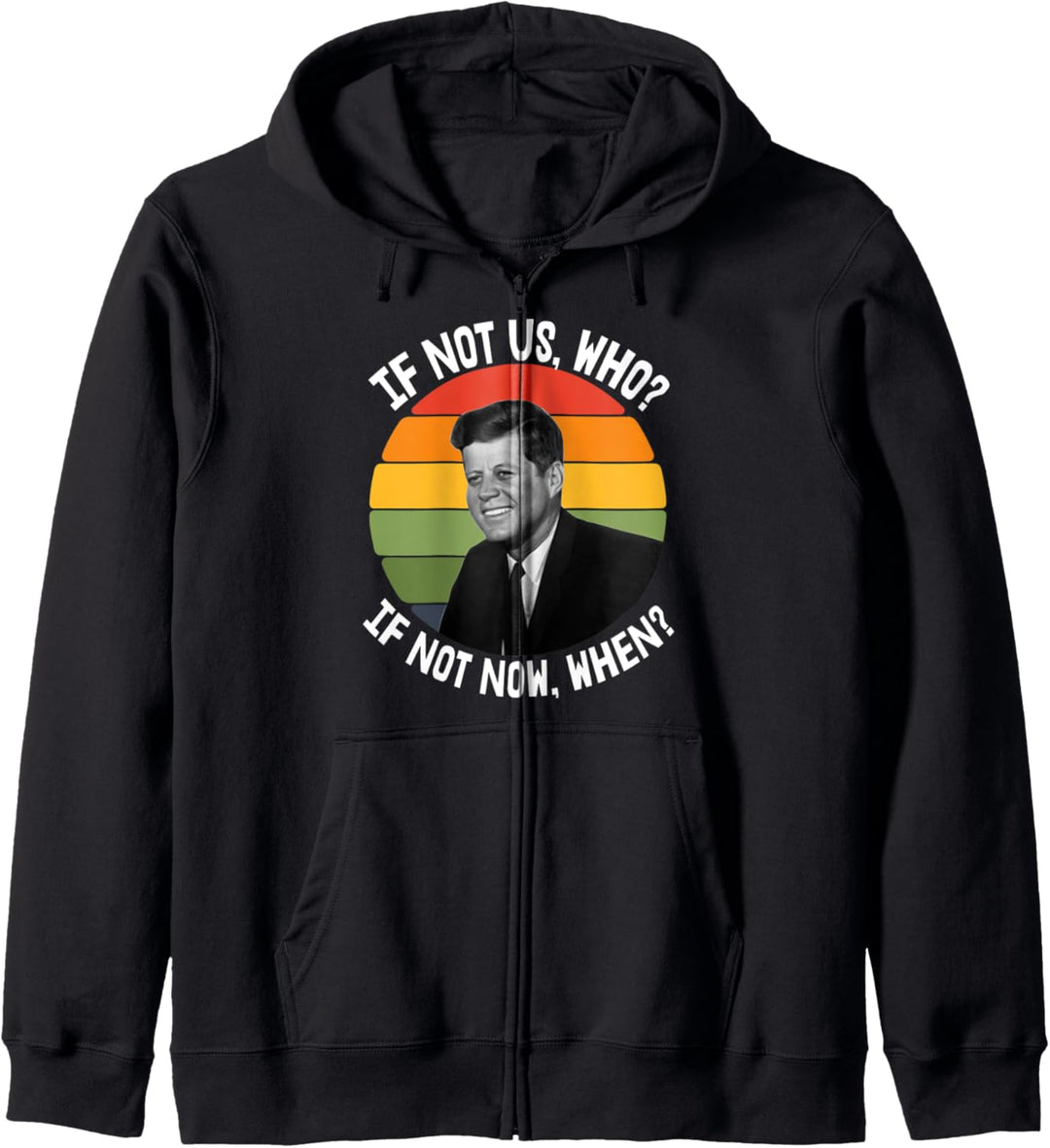John F Kennedy Zitat Retro Vintage JFK Kapuzenjacke