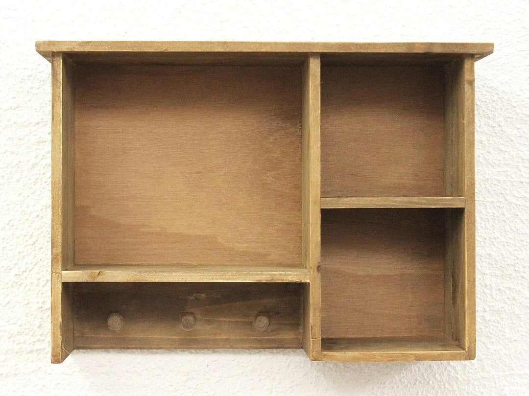 DanDiBo Setzkasten 14B221 Wandregal Shabby 34 cm Sammlervitrine Schlüsselhaken Regal