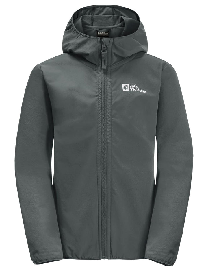 Jack Wolfskin Unisex Kinder Solyd Jacket K Softshelljacke 128 slate green, 128 slate green