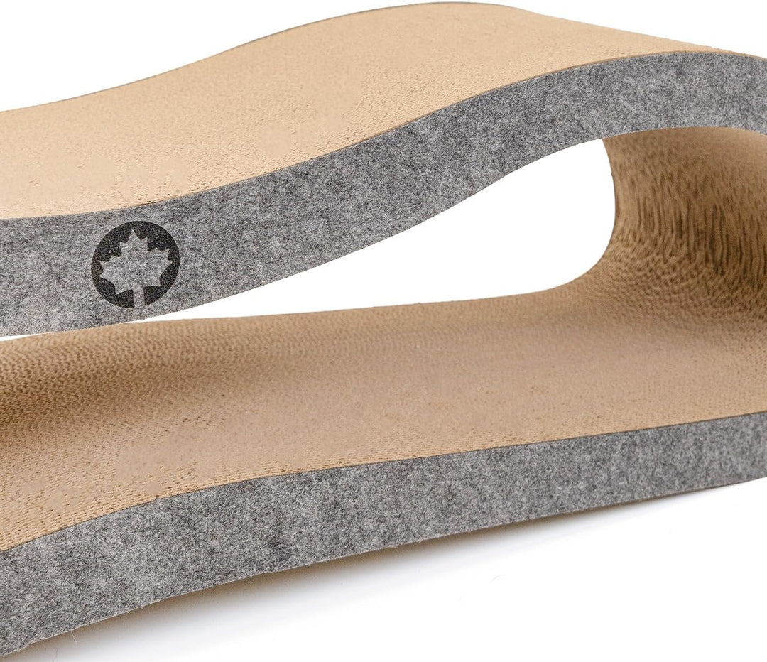CanadianCat Company | Kratzbrett Orbit 2.0 mit Filz-Front - Kratzmöbel aus Wellpappe inkl. Katzenmin