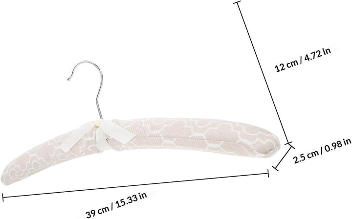 Toddmomy Gepolsterte Beige und Stück Leinen aus Kleiderbügel 5 Eisen Schonende Faltenvermeidung für