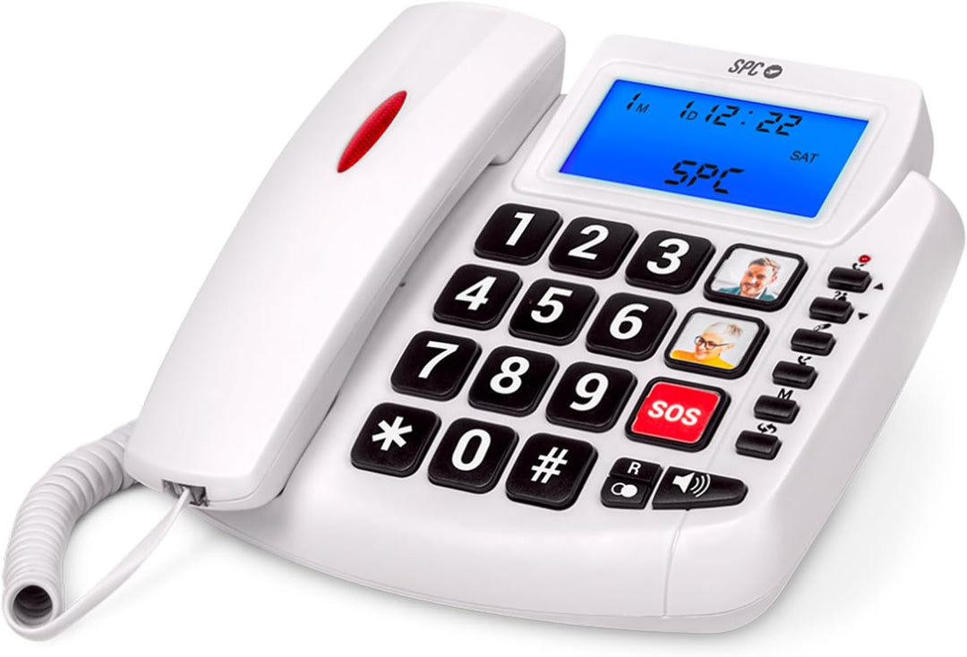 SPC Comfort Volume 2 – Festnetztelefon für Senioren, grosse Tasten, Lautstärkeverstärker, hörgerätek