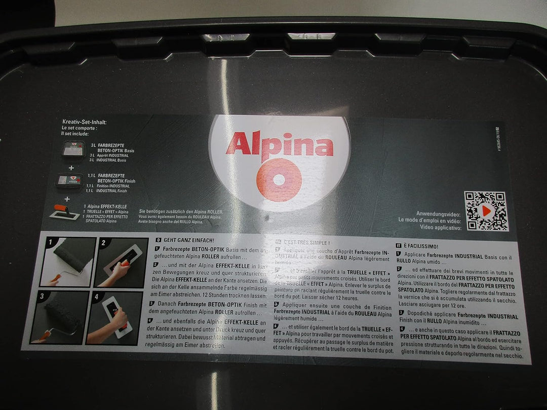 Alpina Farbrezepte BETON-OPTIK Set Betongrau