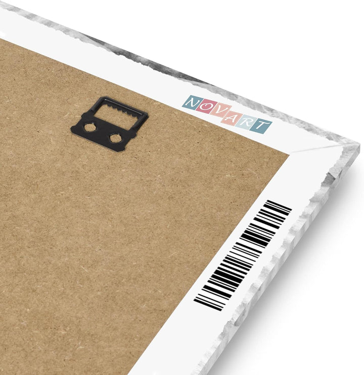 Novart Bilder Set - AUFHÄNGFERTIG - KEIN EXTRA RAHMEN BENÖTIGT - Grün Blätter Modern Abstrakt - Wohn