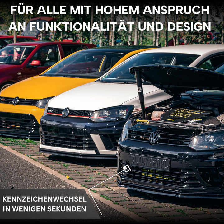 IVALITY Magnetischer Kennzeichen-Halter Erweiterungs-Set - Rahmenloser Magnet-Halter für 2X Show-Ken