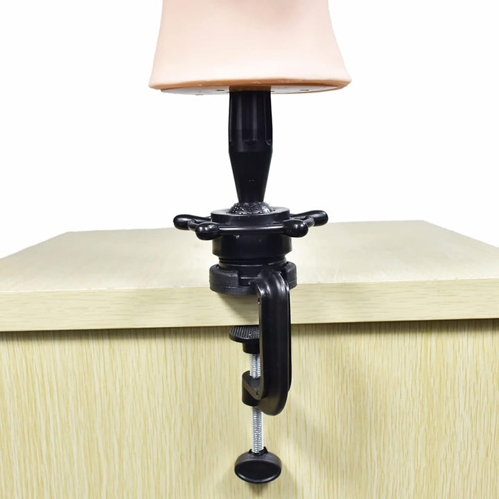 Übungskopf mit Kunsthaar, 71,1 cm, Profi-Übungskopf für Friseurpuppe, Kopf mit Tischklemme 06G-27, 0