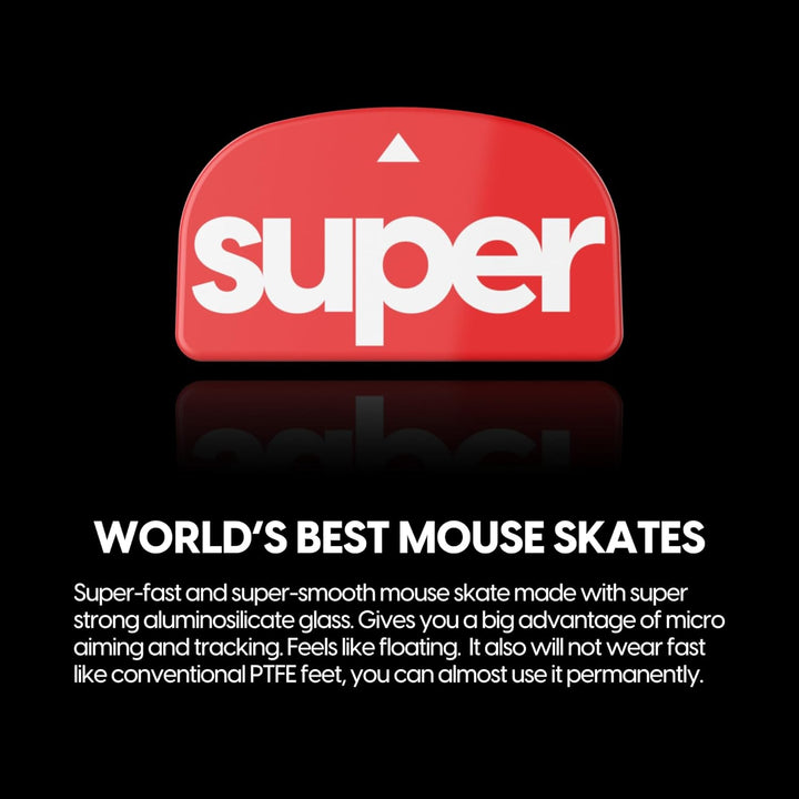 Pulsar Gaming Gears Superglide Mausfüsse für Logitech G Pro X Superlight (Rot, Superglide 2), LGSSGR