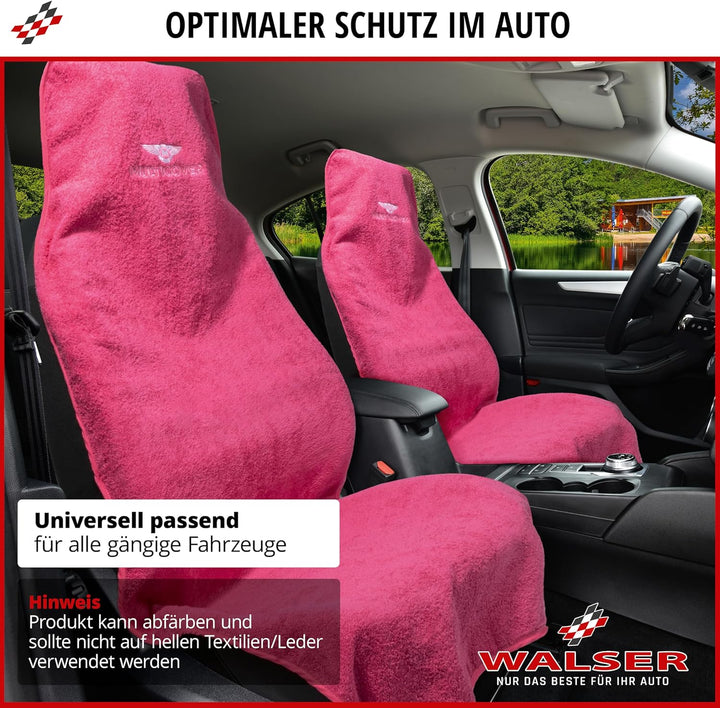 Walser Sitzaufleger Multicover, universal Auto-Sitzauflage, waschbarer Autositz-Überwurf pink, Pink