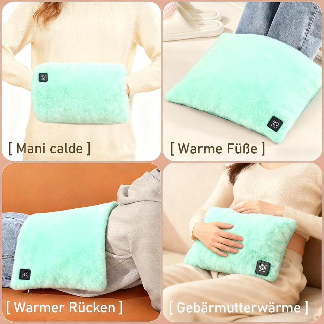 Handwärmer Elektrisch, Beheizbare Handschuhe mit 10000mAh Akku, Taschenwärmer wiederverwendbar 3 Hei