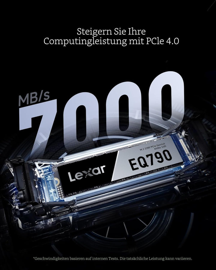 Lexar EQ790 4TB SSD M.2 2280 PCIe Gen4x4 NVMe 1.4, Blazing Speeds Up to 7000MB/s Read 6000MB/s Write