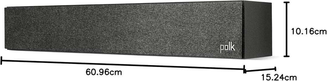 Polk Audio Monitor XT35 schlanker Center Lautsprecher, Hi-Res Zertifiziert, kompatibel mit Dolby Atm