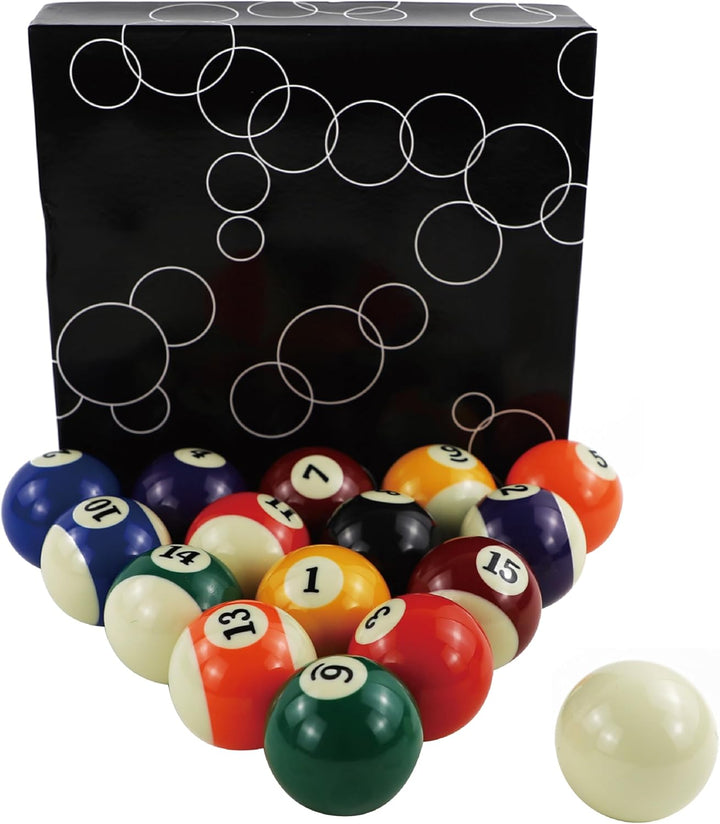 Professionelle Billardkugel-Box, Standardgrösse, komplettes Set mit amerikanischen Billardkugeln 16