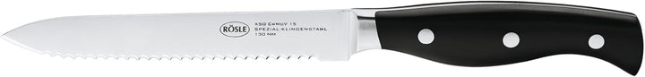 RÖSLE Messer-Set PURA inkl. Tranchiergabel 5-tlg., Kochmesser, Universalmesser, Gemüsemesser, Fleisc