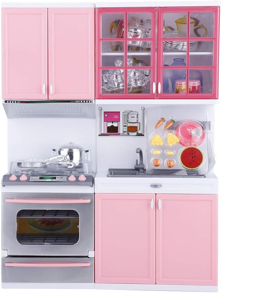 Kinderküche Holz Küche Spielküche Kinder Küchen Spielset Küchenspielzeug mit Klängen Mini Küchen Rol