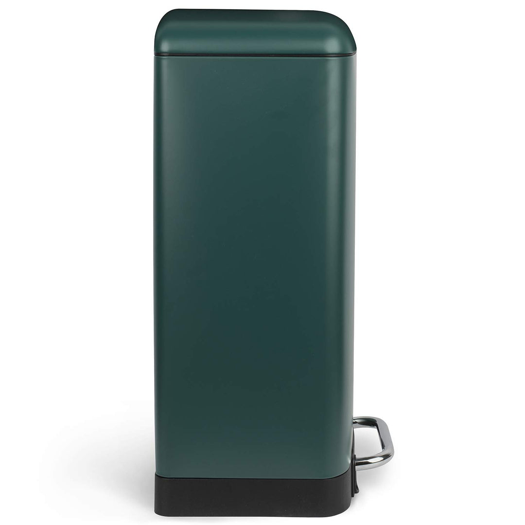 Les Collectors Tret-Mülleimer N°863 / Edelstahl / dunkelgrün, 40 L / herausnehmbarer Inneneimer/ rec