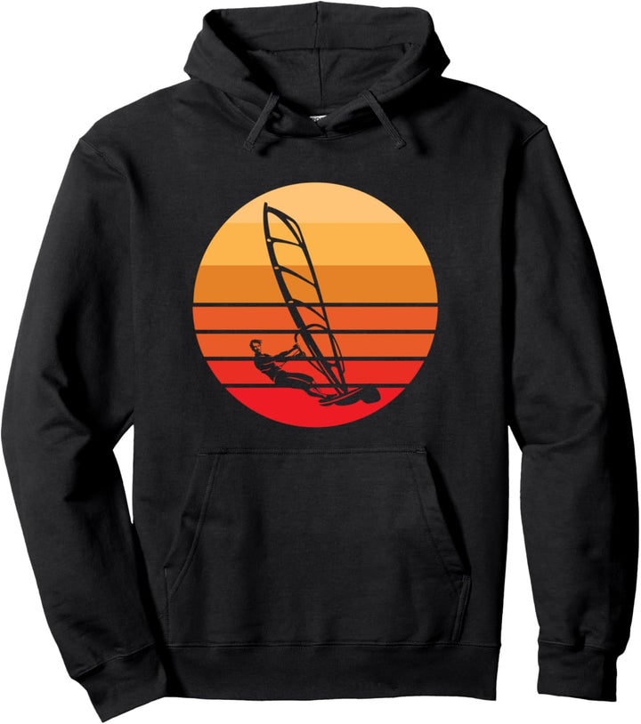 Windsurfen Retro Vintage Sonnenuntergang Windsurf Geschenk Pullover Hoodie