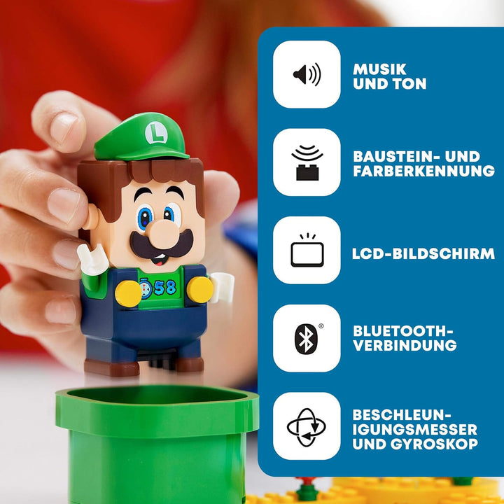 LEGO 71387 Super Mario Abenteuer mit Luigi – Starterset, Spielzeug mit Einer interaktiven Figur, mod