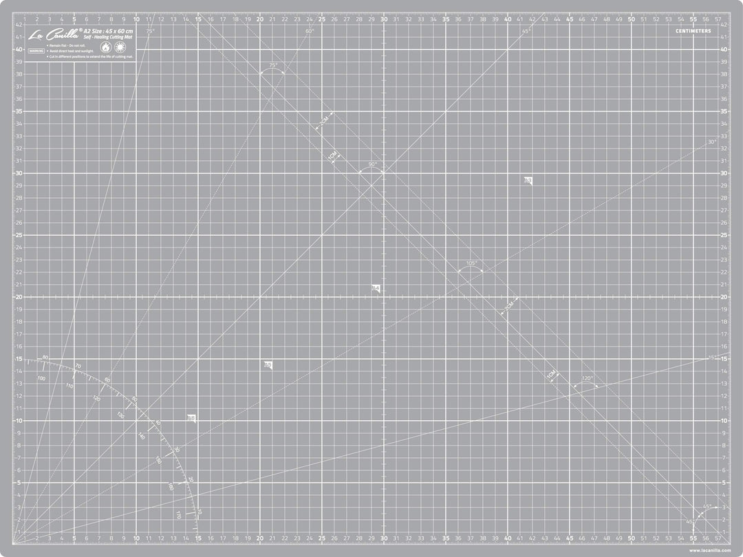 La Canilla Schneidematte A2 Selbstheilend (60x45 cm - 24x18") Cutting Mat Schneideunterlage für Bast