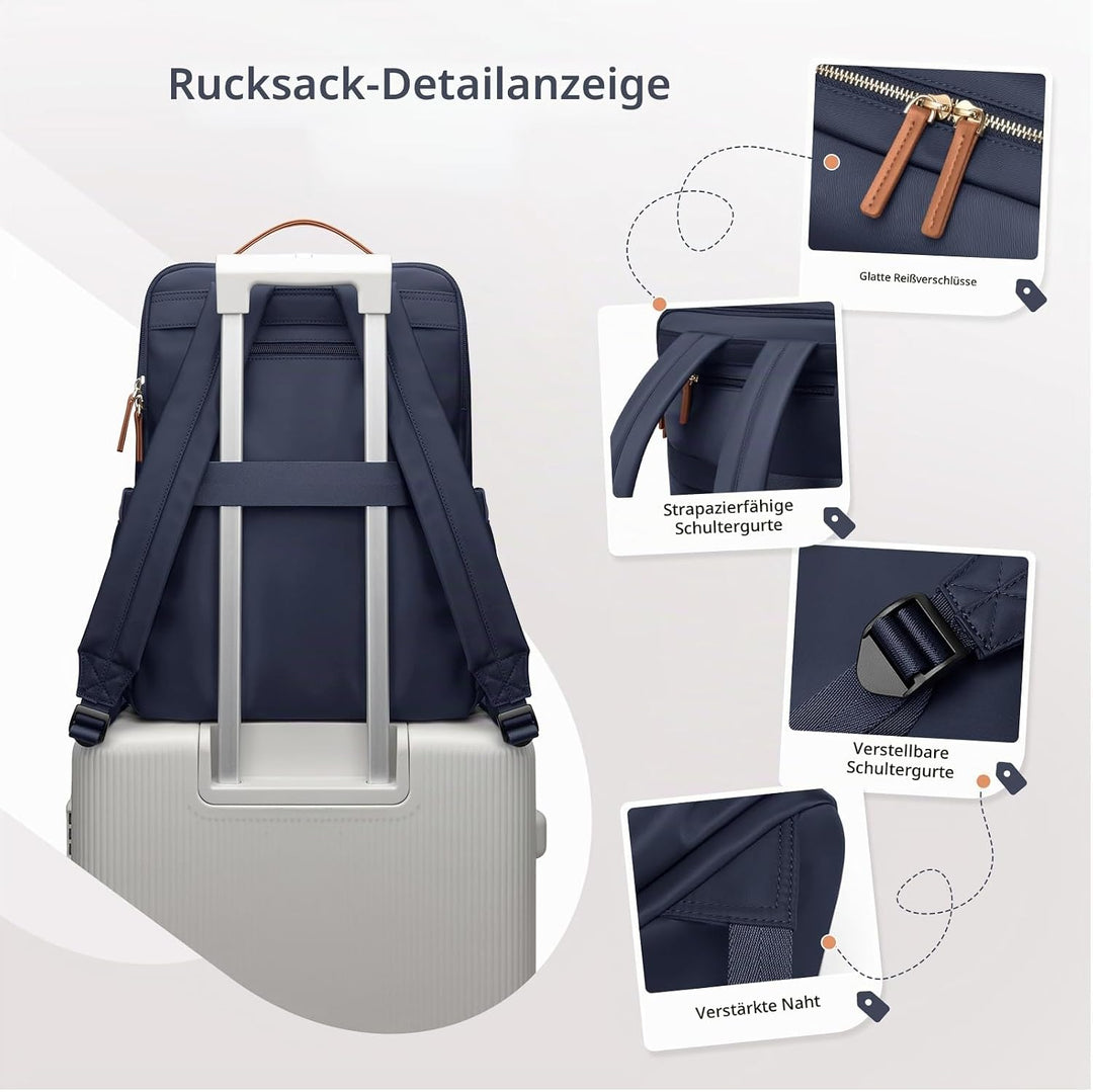 Stilvoller Laptop Rucksack für Damen von Fluggesellschaften zugelassen, Perfekt für die Arbeit das C