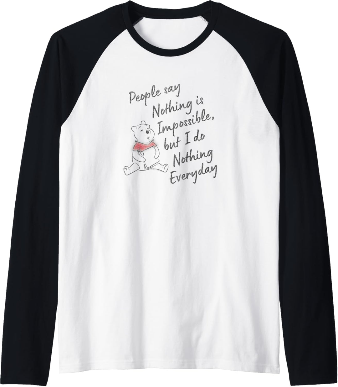 Disney Winnie The Pooh It's Impossible I Do Nothing All Day Raglan