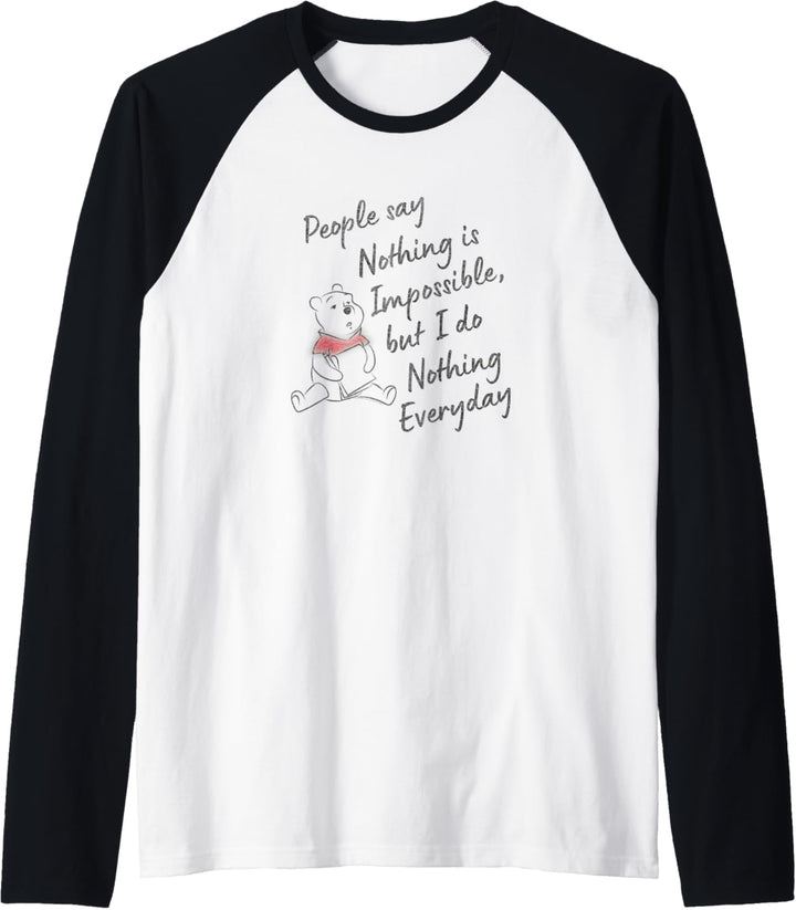 Disney Winnie The Pooh It's Impossible I Do Nothing All Day Raglan