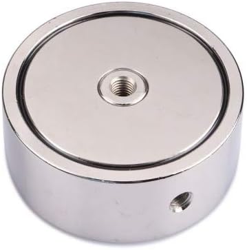 Bergemagnet aus Neodym mit 2 Bohrungen und Schraubösen (magnets4you) - superstarker Magnet für Magne