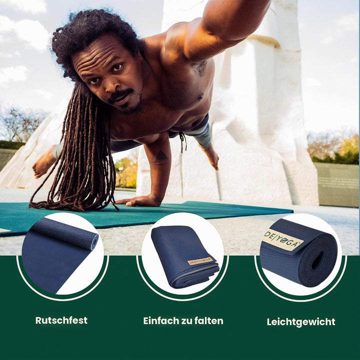 Jade Yoga Voyager Yogamatte, 1,6 mm dunkelblau, dunkelblau