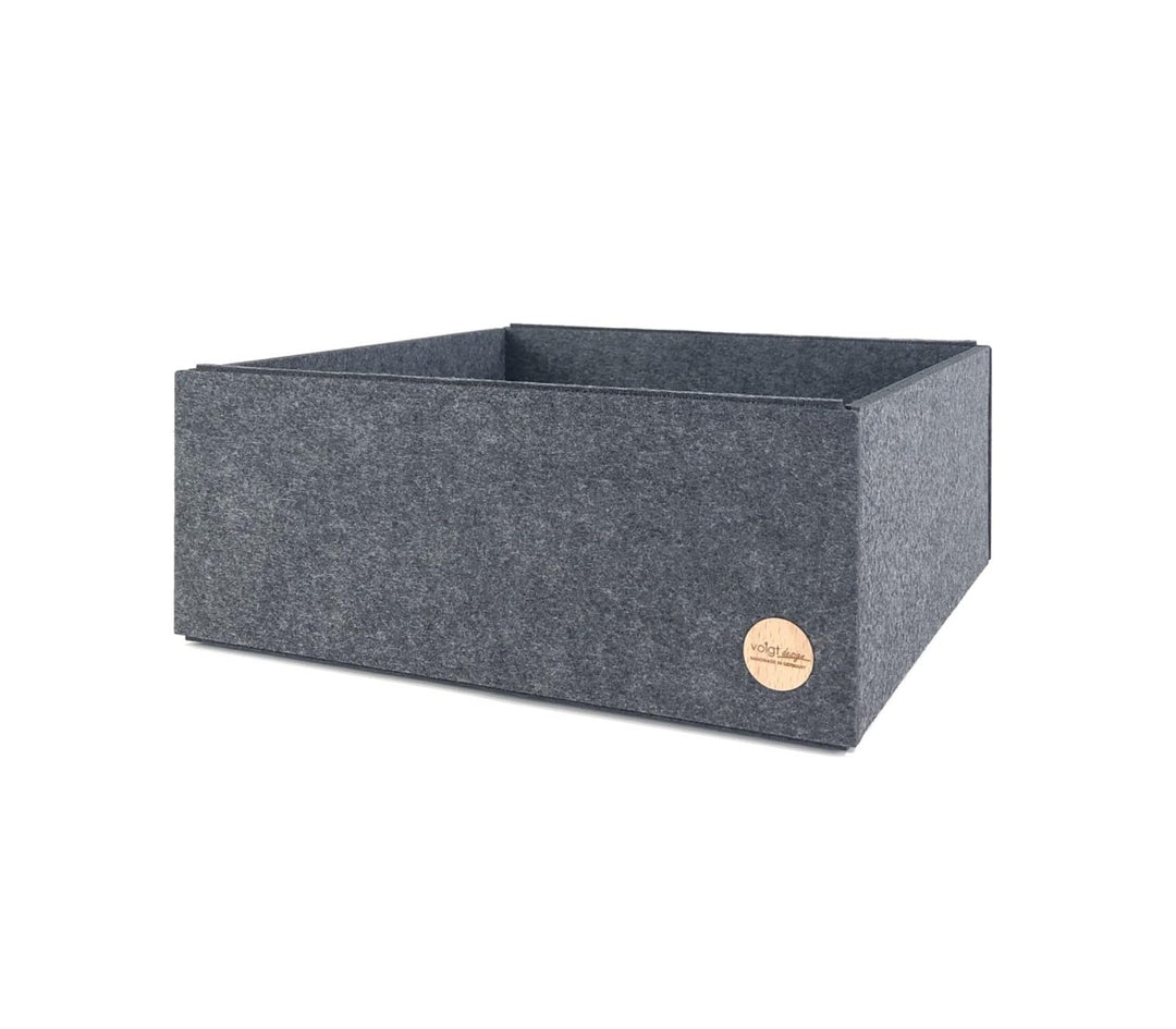 Box FILZ Aufbewahrung Ordnung Schubladenbox Regalbox Schrankbox Korb 6 Grössen (G4-29x30x12cm, anthr