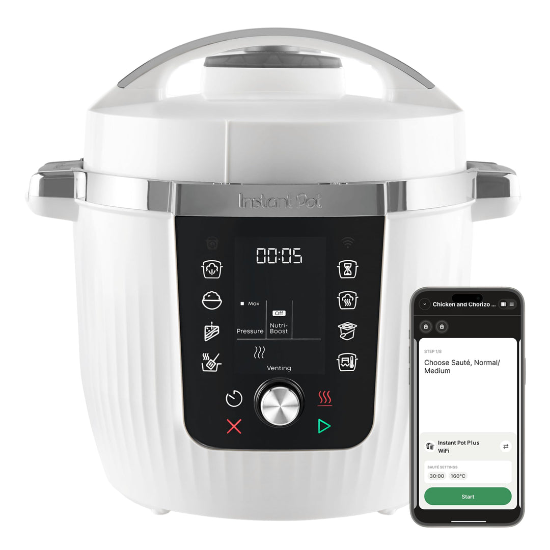 Instant Pot Pro 10-in-1-Multikocher 5,7 l – Weiss, Schnellkochtopf, Schongarer, Reiskocher, Sauteuse