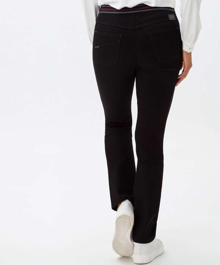 Raphaela by Brax Damen Style Lillyth Line Rundum Schlupf Jersey Super Slim Hose 42W / 32L Schwarz, 4