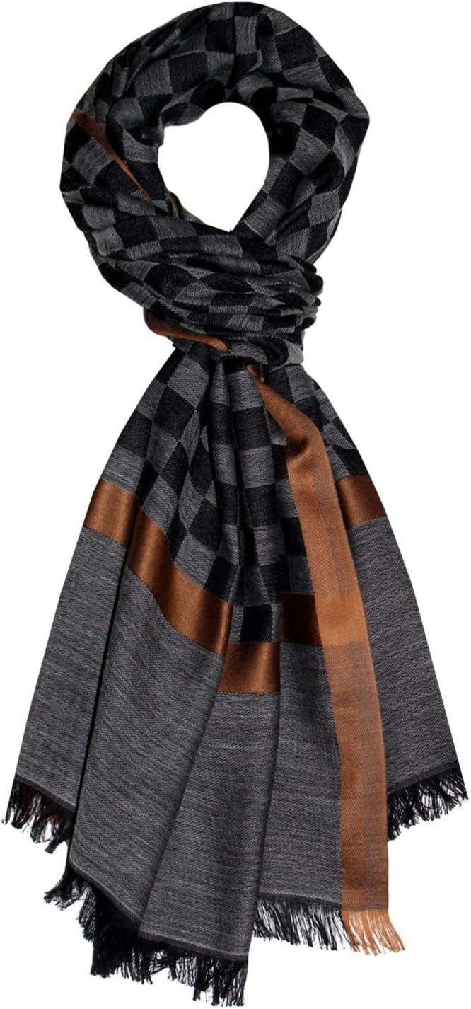 Lorenzo Cana Damenschal Schaltuch 70 cm x 180 cm Stola Pashmina Schal, 50% Kaschmir 40% Baumwolle 10