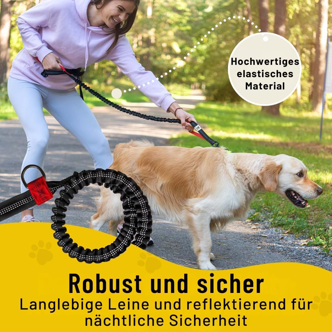 Hundefreund Bungeeteil für Joggingleine | Verlängerung für Hundeleine | Ersatzleine mit elastischem