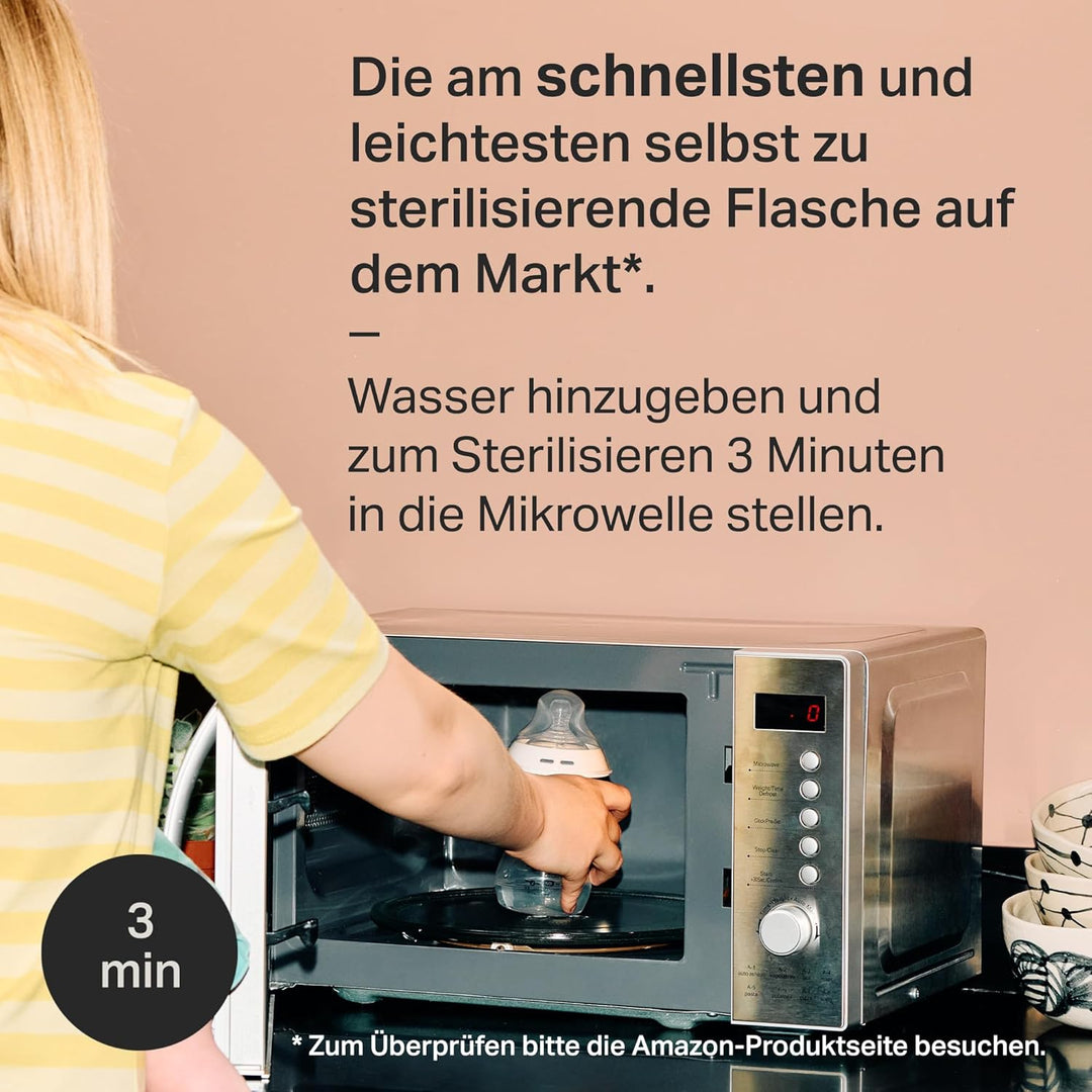Tommee Tippee Closer to Nature Babyflaschen Starterset, Natürlich geformter Trinksauger mit Anti-Kol