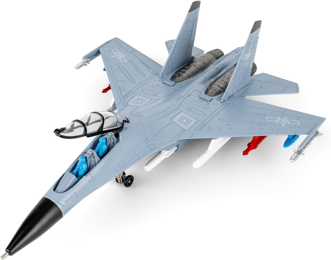 J-16 Flugzeug-Spielzeugmodell mit simuliertem Raketenangriff, Rückzug-Militärkampfflugzeugmodell mit