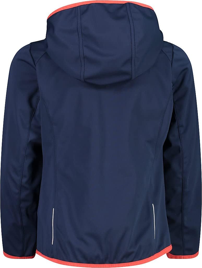 CMP Mädchen Softshell Jacket With Fixed Hood Jacke 128 Blau-Rot Kiss, 128 Blau-Rot Kiss