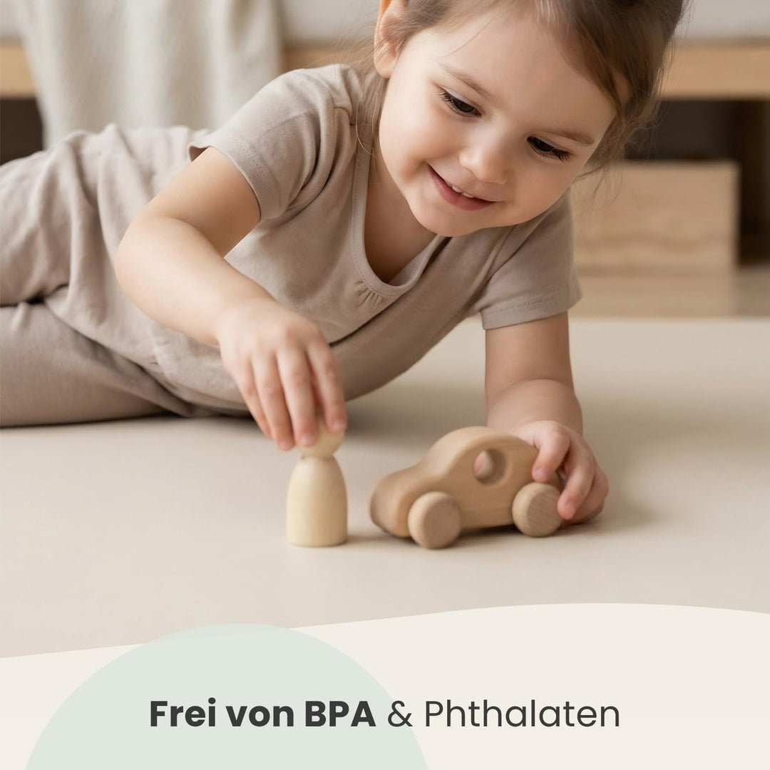 LittleTom Spielmatte Baby Puzzlematte mit Rand - 9 Matten je 30x30x1 cm Krabbelmatte 90x90 cm Bodenm
