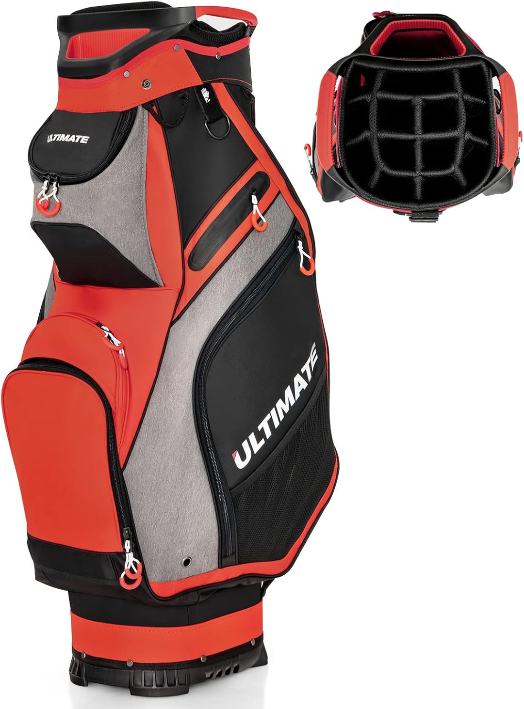 GOPLUS Golftasche mit 14 Trennwänden und 7 zusätzlichen Taschen, Golfreisetasche mit breite Basis, D