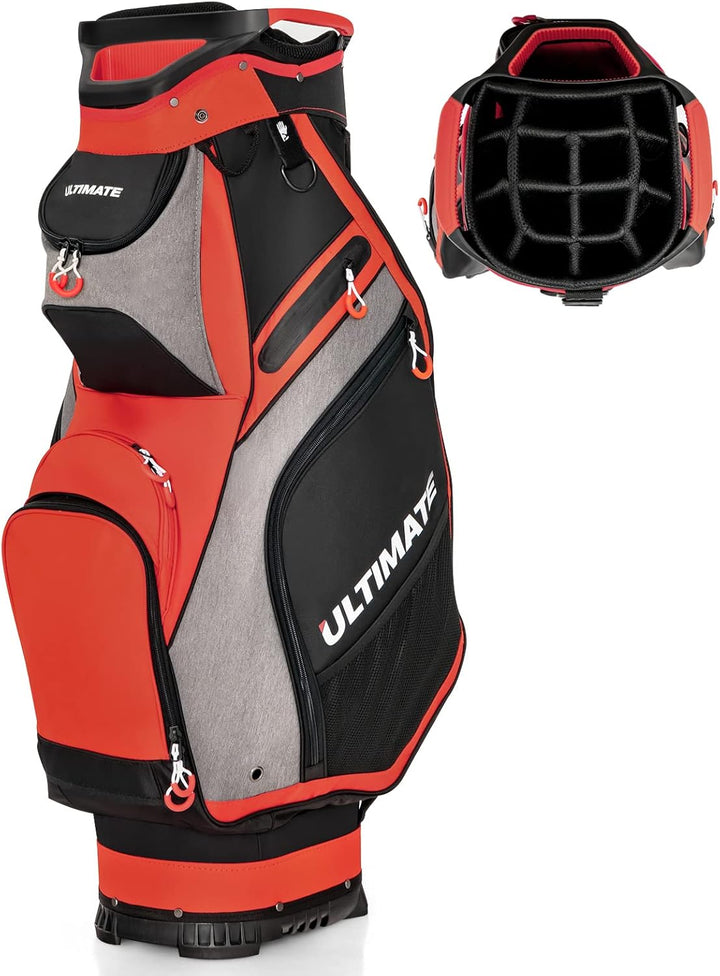 GOPLUS Golftasche mit 14 Trennwänden und 7 zusätzlichen Taschen, Golfreisetasche mit breite Basis, D